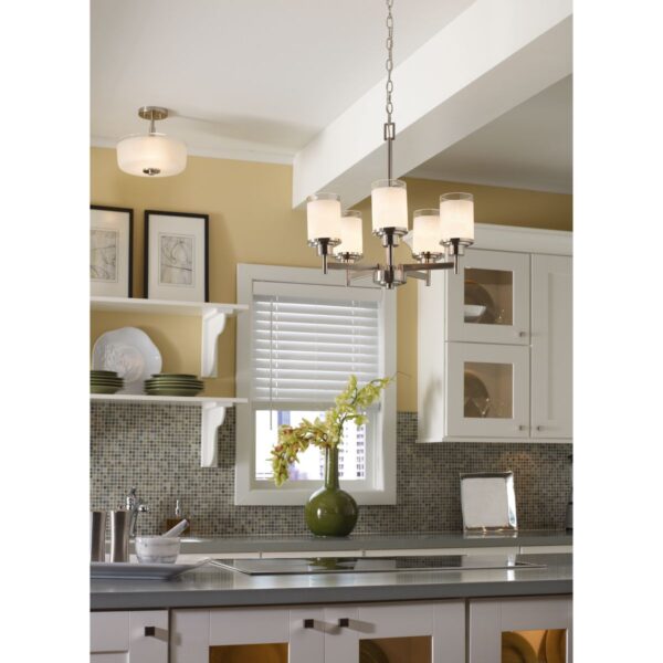 Alexa Collection Five-Light With Clear Edge Glass Chandelier Light