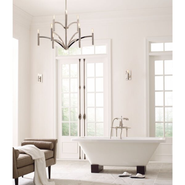 Draper Collection Nine-Light, Two-Tier Chandelier