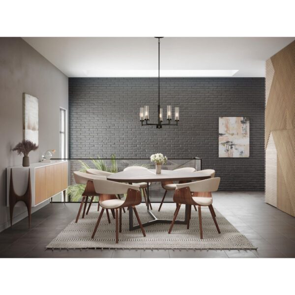 Kellwyn Collection Five-Light Clear Glass Chandelier Light