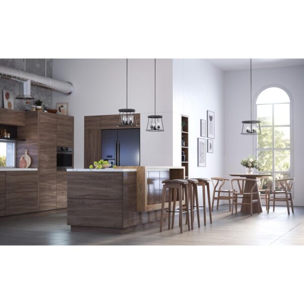 Laramie Collection Three-Light Clear Seeded Glass Chandelier