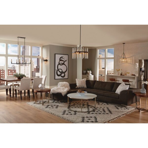 Orrizo Collection Six-Light Clear Glass Chandelier Light