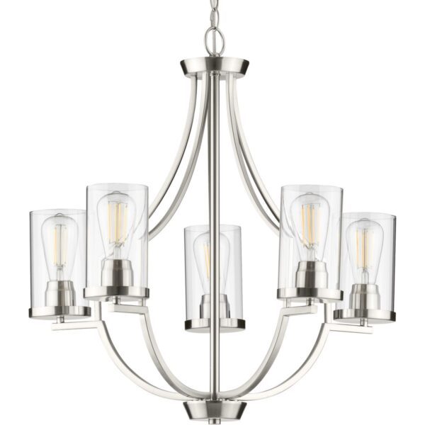 Lassiter Collection Five-Light Clear Glass Chandelier Light