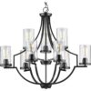 Lassiter Collection Nine-Light Clear Glass Chandelier Light