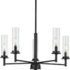 Kellwyn Collection Five-Light Clear Glass Chandelier Light