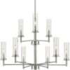 Kellwyn Collection Nine-Light Clear Glass Chandelier Light