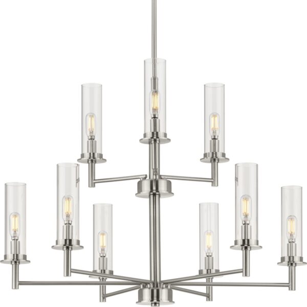 Kellwyn Collection Nine-Light Clear Glass Chandelier Light
