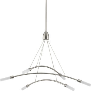 PROG_P400263_009-30_hero_PRODIMAGE_1200.jpg Kylo LED Collection Six-Light Frosted Acrylic Chandelier Light