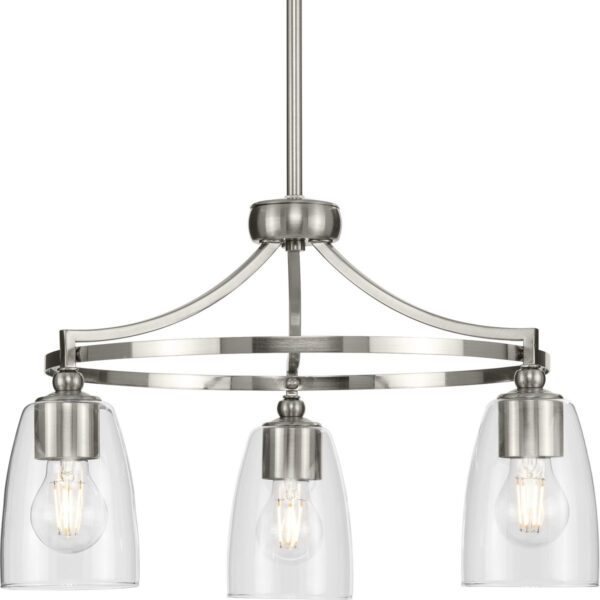 Parkhurst Collection Three-Light Clear Glass Chandelier Light