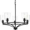 Parkhurst Collection Five-Light Clear Glass Chandelier Light