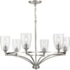 Parkhurst Collection Six-Light Clear Glass Chandelier Light