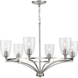 PROG_P400297_009_hero_PRODIMAGE_1200.jpg Parkhurst Collection Six-Light Clear Glass Chandelier Light