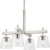 Saffert Collection Four-Light Clear Glass Chandelier Light