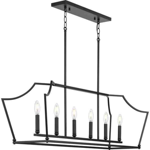 Parkhurst Collection Six-Light Linear Island Chandelier Light