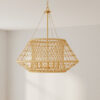 Laila Collection Five-Light Chandelier with Woven Jute Accents