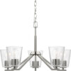 Vertex Collection Five-Light Clear Glass Chandelier