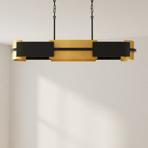 Lowery Collection Four-Light Linear Chandelier