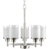 Alexa Collection Five-Light With Clear Edge Glass Chandelier Light
