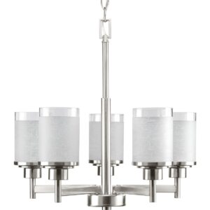 Alexa Collection Five-Light With Clear Edge Glass Chandelier Light