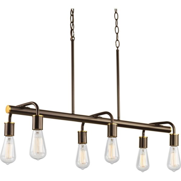Swing Collection Six-Light Linear Chandelier