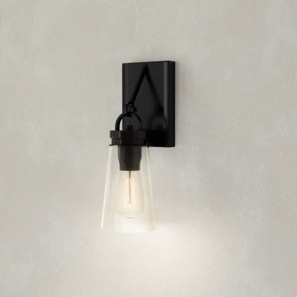 Stockbrace Collection One-Light Clear Glass Wall Light