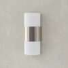 Silva Collection Two-Light White Linen Shade Wall Sconce