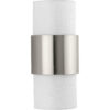 Silva Collection Two-Light White Linen Shade Wall Sconce