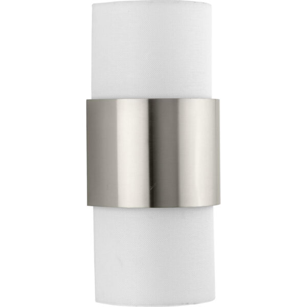 Silva Collection Two-Light White Linen Shade Wall Sconce