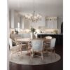 Inspire Collection Six-Light White Linen Shade Chandelier Light