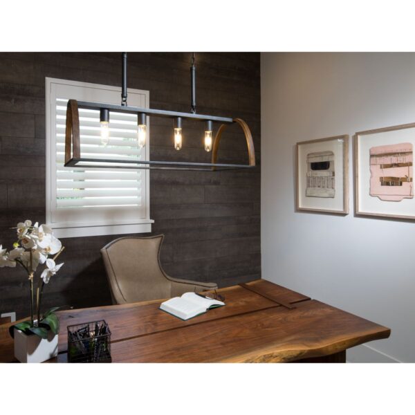 Trestle Collection Four-Light Chandelier Light
