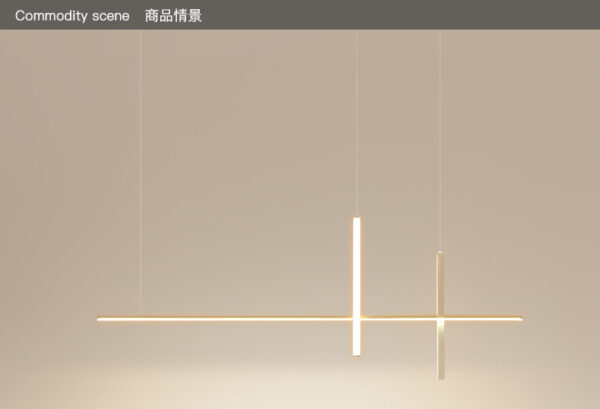 Simple chandelier in the restaurant